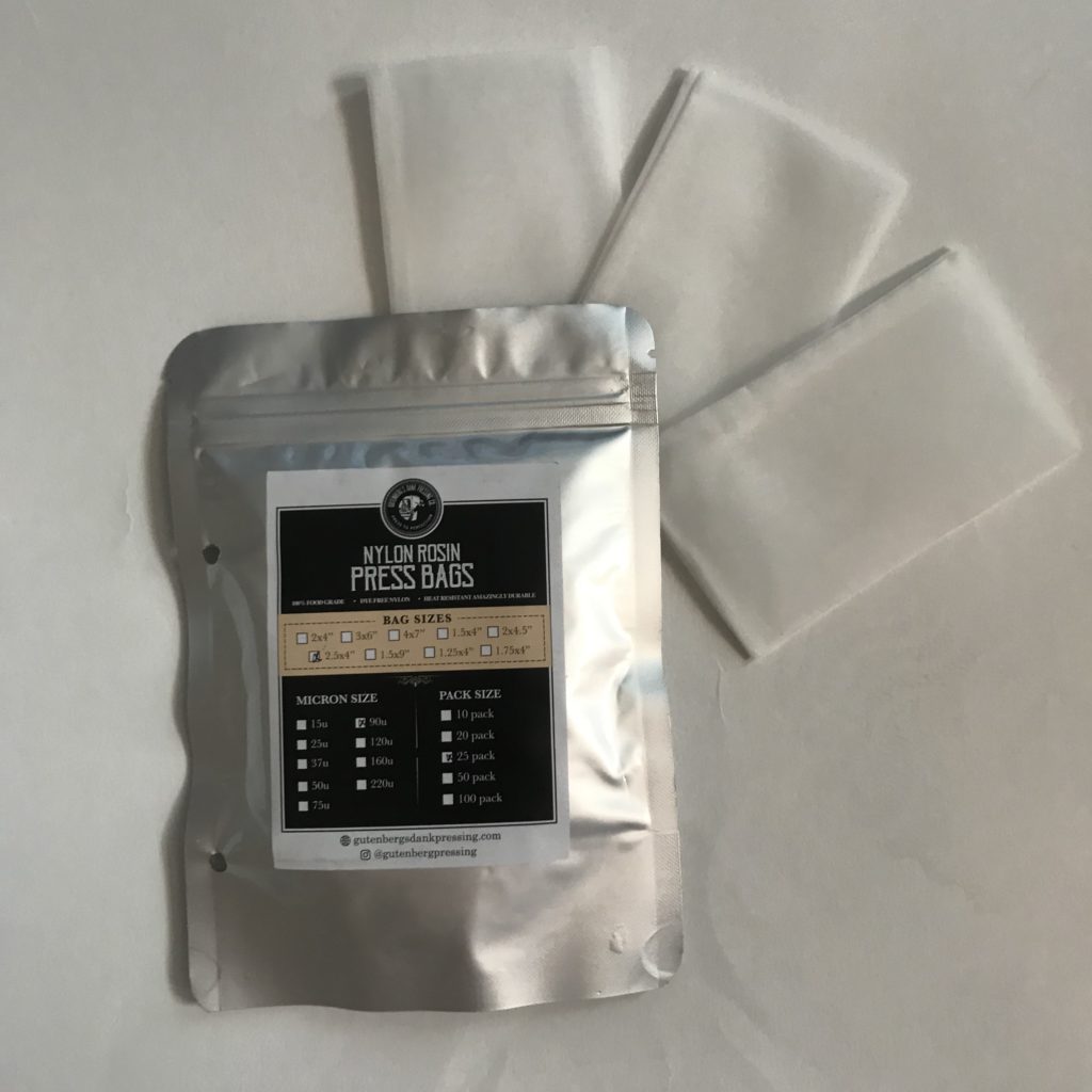 2.5x4 Inch Rosin Press Bags Gutenbergs Dank Pressing Co.