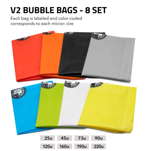 5 gallon v2 cloth mesh bubble bags 8 set