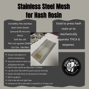 How to Use Stainless Steel Mesh Rosin Screens