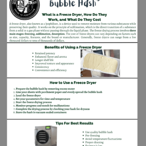 Learn How to Freeze Dry Bubble Hash Successfully