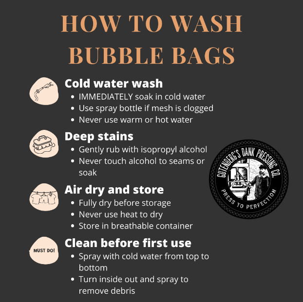 Direct Instructions How to Clean Bubble Bags